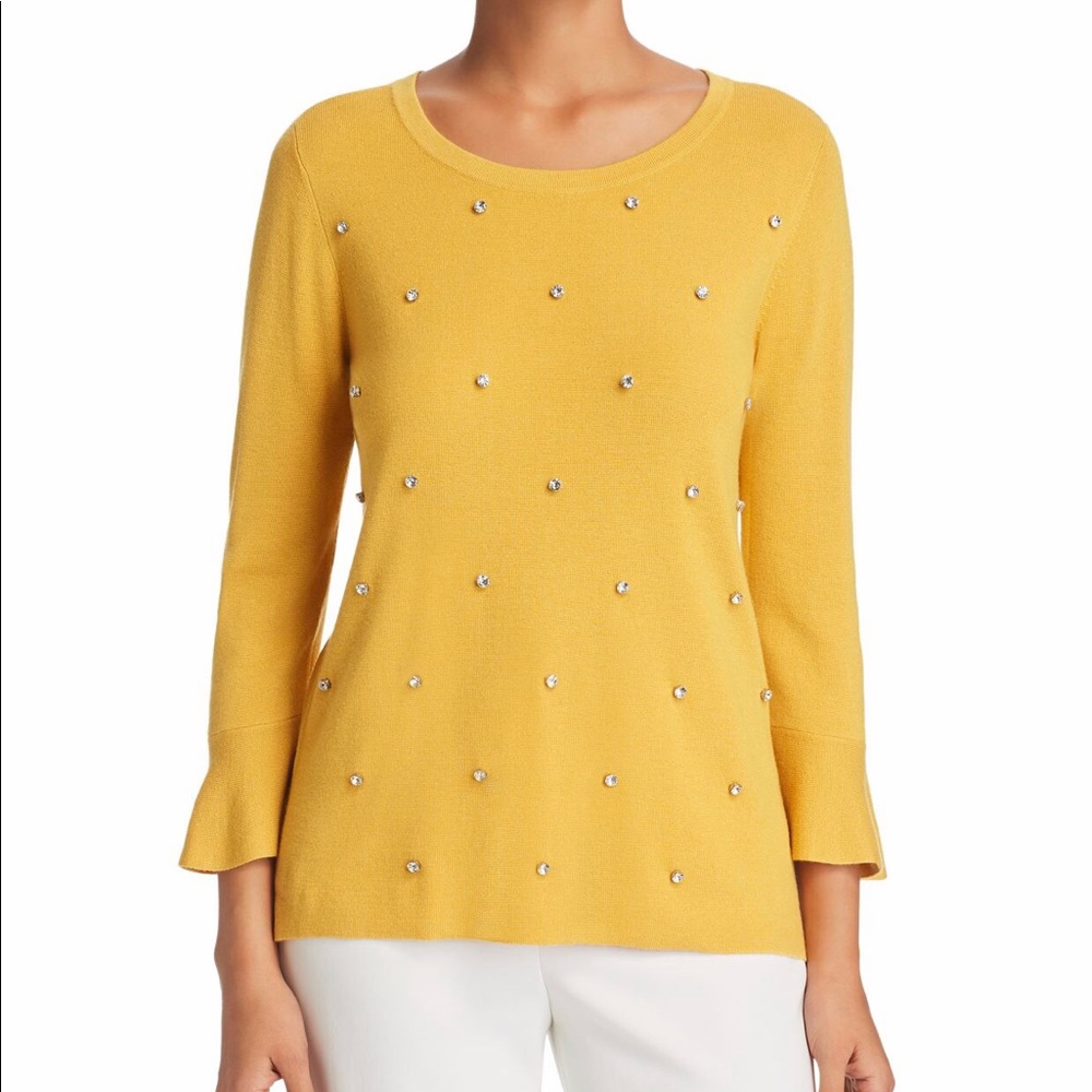 Le Gali Julie Rhinestone embellished sweater Amber